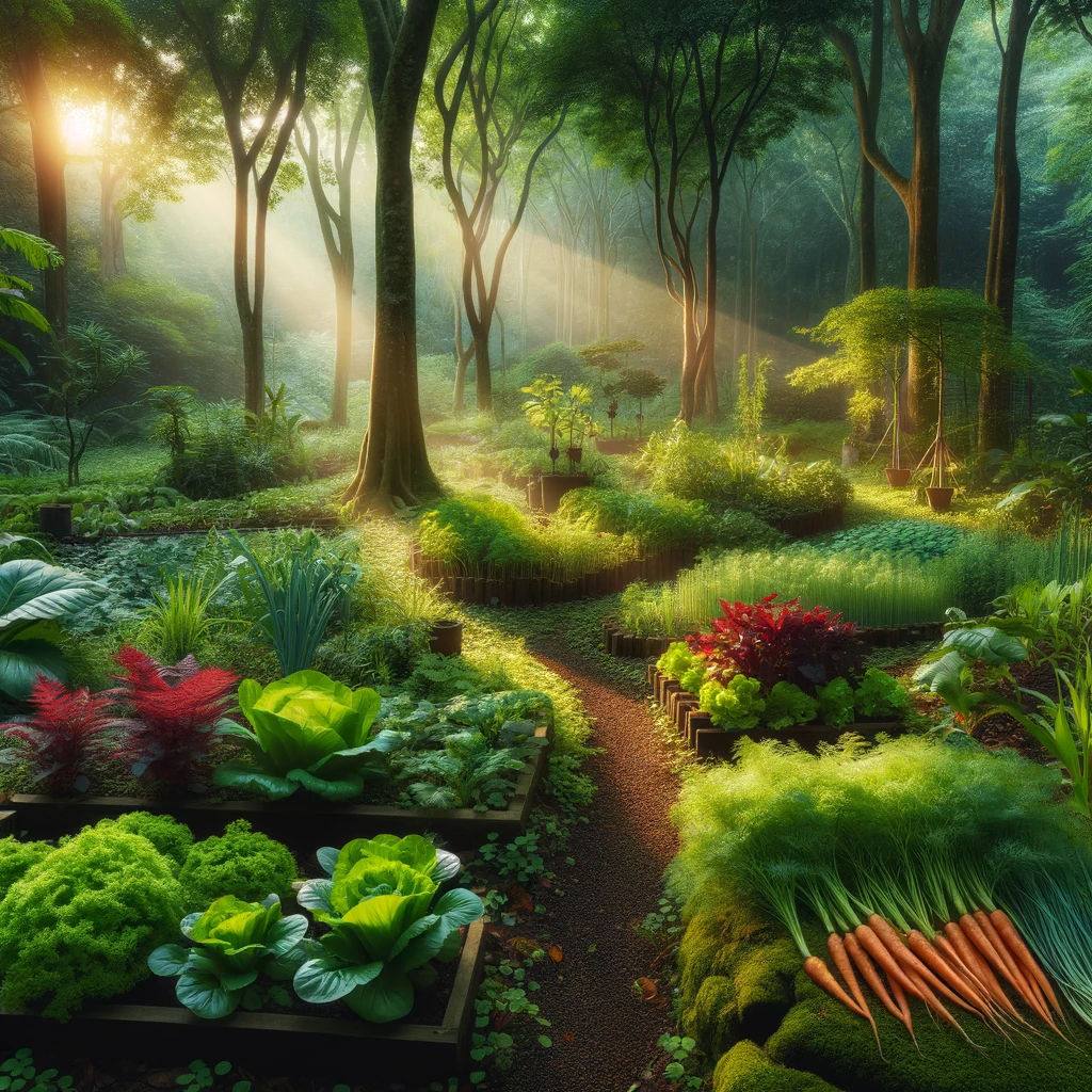 Ein Waldgarten: Harmonisches Zusammenwirken natürlicher Vielfalt – nachhaltiges Paradies für Mensch und Natur